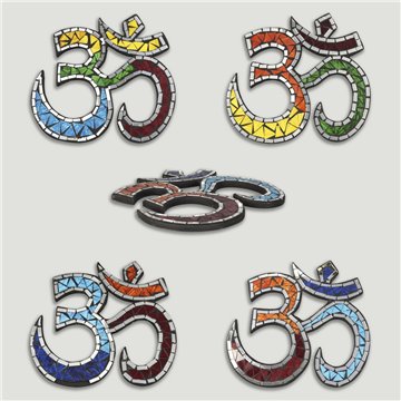 OM madera+mosaico 20x18cm col surtido