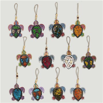 Movil madera+mosaico tortuga 10x12cm colores surtidos