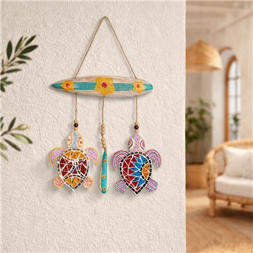 Prancha móvel tartaruga em mosaico duplo 26x30 cm.