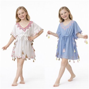 Poncho infantil rayón.