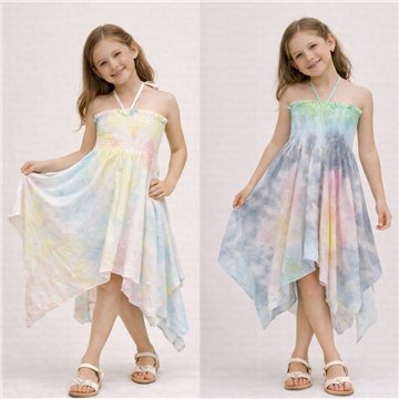 Vestido infantil rayón. TyeDye
