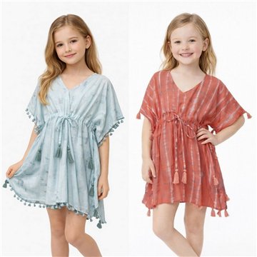 Poncho infantil rayón Tie-Dye.