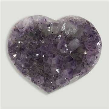 Corazón Drusa Amatista. Calidad A. 11x14cm aprox