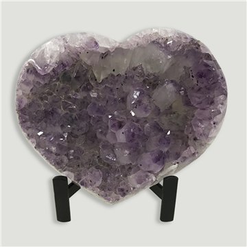 Corazón Drusa Amatista. Calidad A. 13x13cm aprox