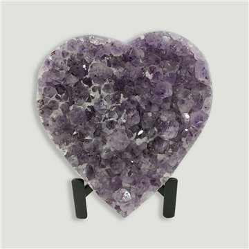 Corazón Drusa Amatista. Calidad A. 14x17cm aprox
