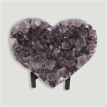Corazón Drusa Amatista. Calidad A. 13x12cm aprox