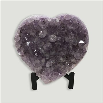 Corazón Drusa Amatista. Calidad A. 12x15cm aprox