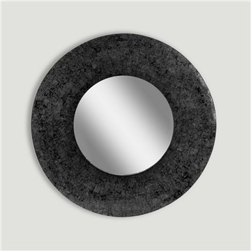 Espejo con cristalitos negro 50cm