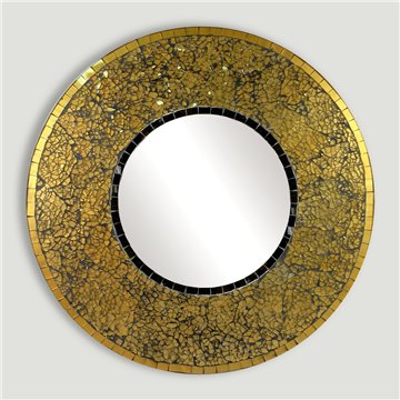 Espejo con cristalitos dorado 40cm