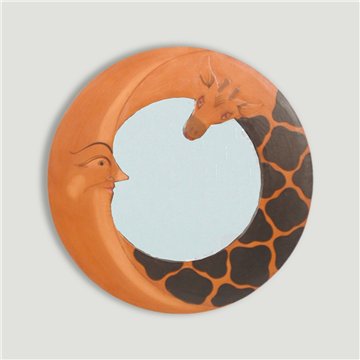 Espejo redondo luna y jirafa 50cm
