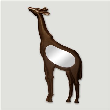 Espejo jirafa tallada. 28X18cm