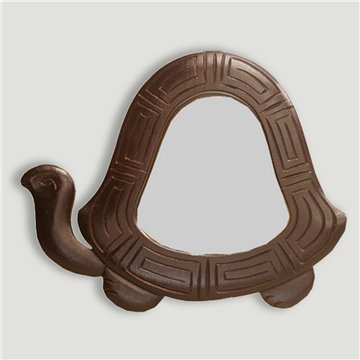 Espejo madera tallada tortuga2 28x18cm