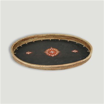 Bandeja nacar y ratan