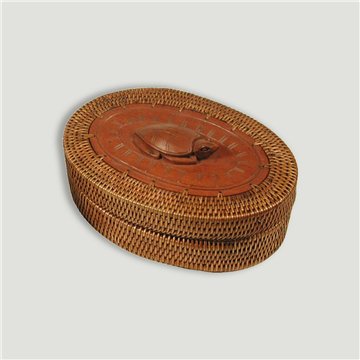 Caja rafia y madera. Modelo Tortuga