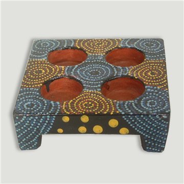 Portavelas terracota