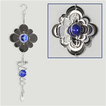 Spinner acero flor c/bola + espiral bola 30cm. aprox