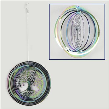 Spinner acero Árbol Vida con efecto multicolor 15cm. aprox