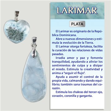 LARIMAR EXTRA. Colgante en Plata. Formas surtidas.