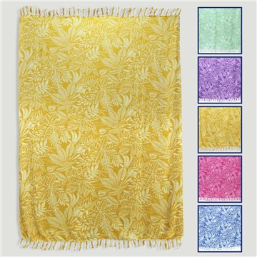 Paréo en rayonne. 45. Feuilles tropicales. 110x165cm