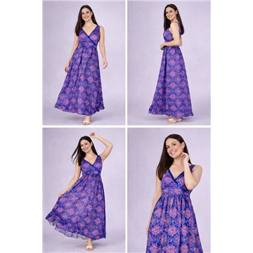 Vestido largo viscosa. Modelo Kaia. Talla S/M y M/L