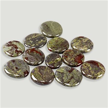 Rodado plano pulido. Sangre de Dragón. 3-4cm aprox.