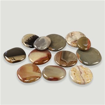 Rodado plano pulido. Jaspe King. 3-4cm aprox.