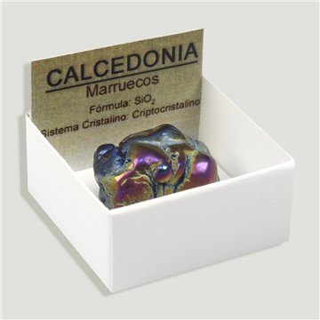 Cajita 4x4 - Calcedonia Nódulo Irisada - Marruecos