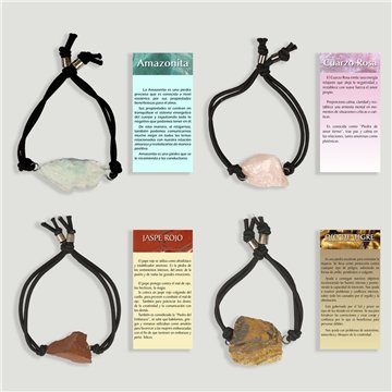 MINERALES SURTIDOS. Pulsera elástica de goma