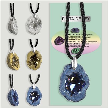 GEODINO COLOR. Colgante Plata. 