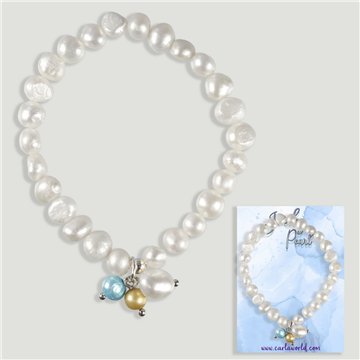 Pearl Bracelet with pearl charm