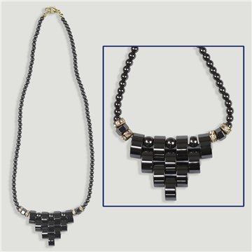 Hematite Necklace. 68. Inverted triangle