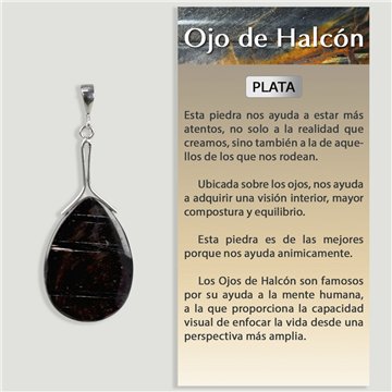 OJO DE HALCÓN. Colgante Plata. Forma surtida