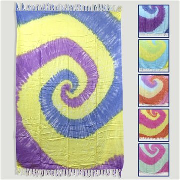 Pareo Rayón. 33. Tie dye espiral. 110x165cm
