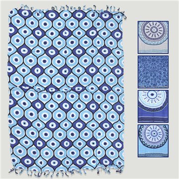 Pareo de rayon. 34. Olho turco. 110x165cm