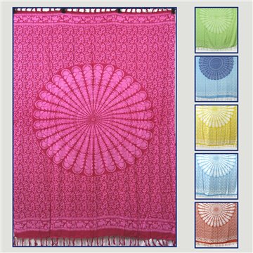 Pareo de rayon. 40. Mandala. 110x165cm