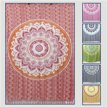 Pareo de rayon. 42. Mandala grande. 110x165cm