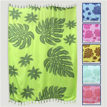 Pareo de rayon. 46. Folhas. 110x165cm