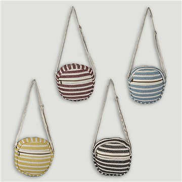 Sac rond en coton 23cm coloris assortis