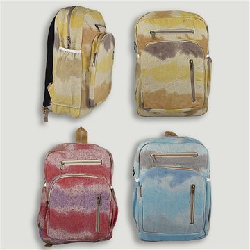 Sac à dos en coton 28x40cm couleurs assorties