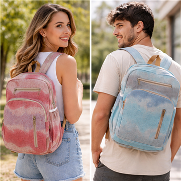 Sac à dos en coton 28x40cm couleurs assorties