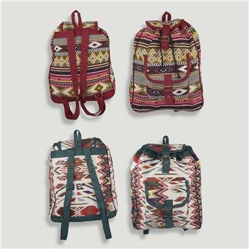 Mochila algodón 30x35cm modelo surtido