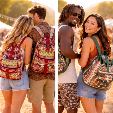 Sac à dos en coton 30x35cm modèle assorti