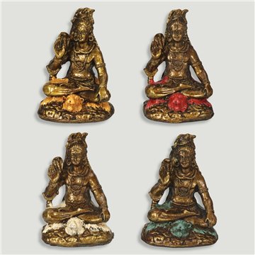 Figurine personnage en r�sine serpent et lion 6,5x9,5 couleur assortie