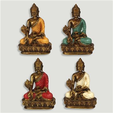 Autel de Bouddha tha�landais en r�sine 9x13cm couleurs assorties