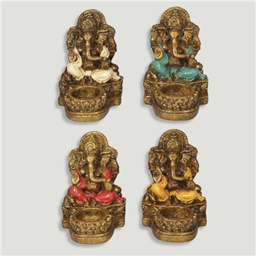 Casti�al Ganesha 9x12x12,5cm cores sortidas