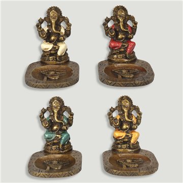 Porta-incenso em resina Ganesha 10,5x15x12 cm sortido