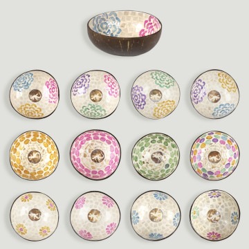 Bol Coco + nácar. Modelos surtidos. 13x5cm