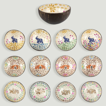 Bol Coco + nácar. Modelos surtidos. 13x5cm