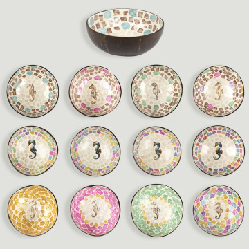 Bol Coco + nácar. Modelos surtidos. 13x5cm