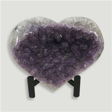 Corazón Drusa Amatista. Calidad A
